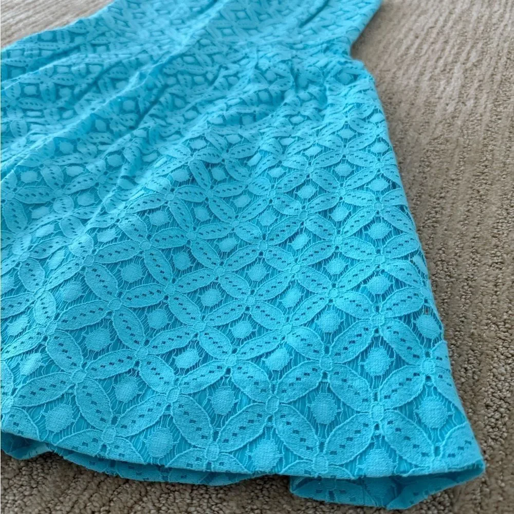 Lilly Pulitzer Blue Strapless Fit and Flare Dress - Picture 3 of 6